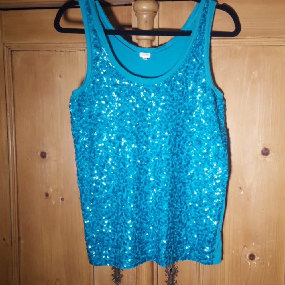 🎁 J. Crew square sequin tank